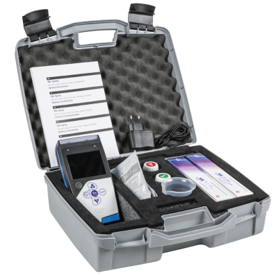 Professional pH/conductivity/TDS/mV/ORP/Temperature handheld meter in carrying case including electrodes